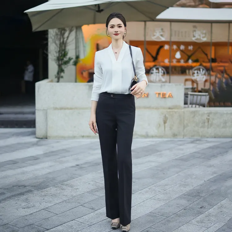 长袖衬衫显瘦时尚设计感职业女裙套装套装小众慵懒气质洋气高腰
