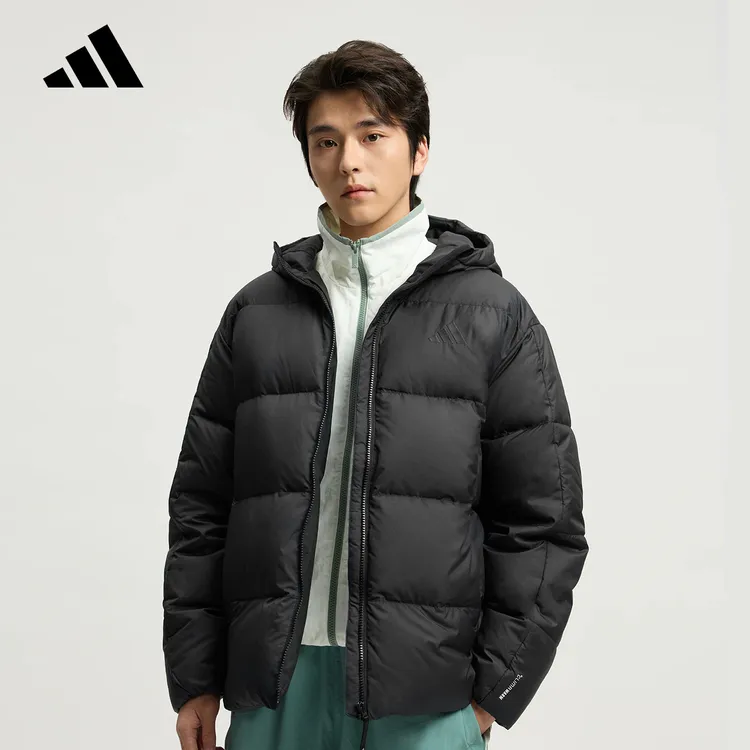 Adidas阿迪达斯【专柜新款】运动户外拒水防风保暖连帽羽绒服KC2478