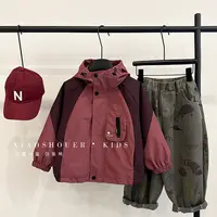【小首尔】现货-春秋儿童韩版运动风拼色时尚休闲洋气外套SJC3003