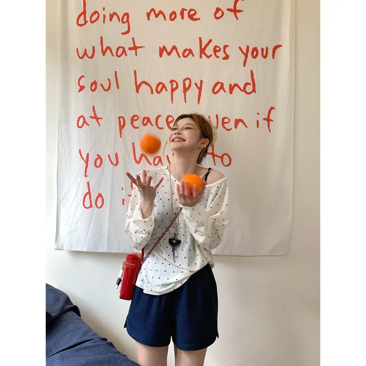 切糕自制【出逃夏日】小个子夏季女时尚长袖波点针织衫宽松防晒罩衫