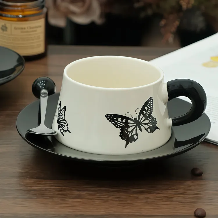 金卡佰咖啡杯子轻奢陶瓷高档精致女士喝水茶杯套装创意拉花专用杯