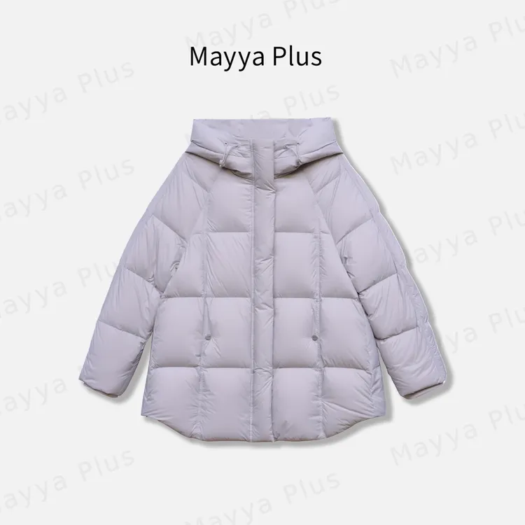 【小雪人】Mayya Plus麦芽定制冬季气质显瘦中长羽绒服外套32547229