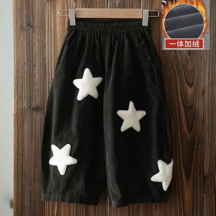 儿童裤子秋冬款男童加绒裤子2025冬季新款男孩保暖裤一体绒运动裤