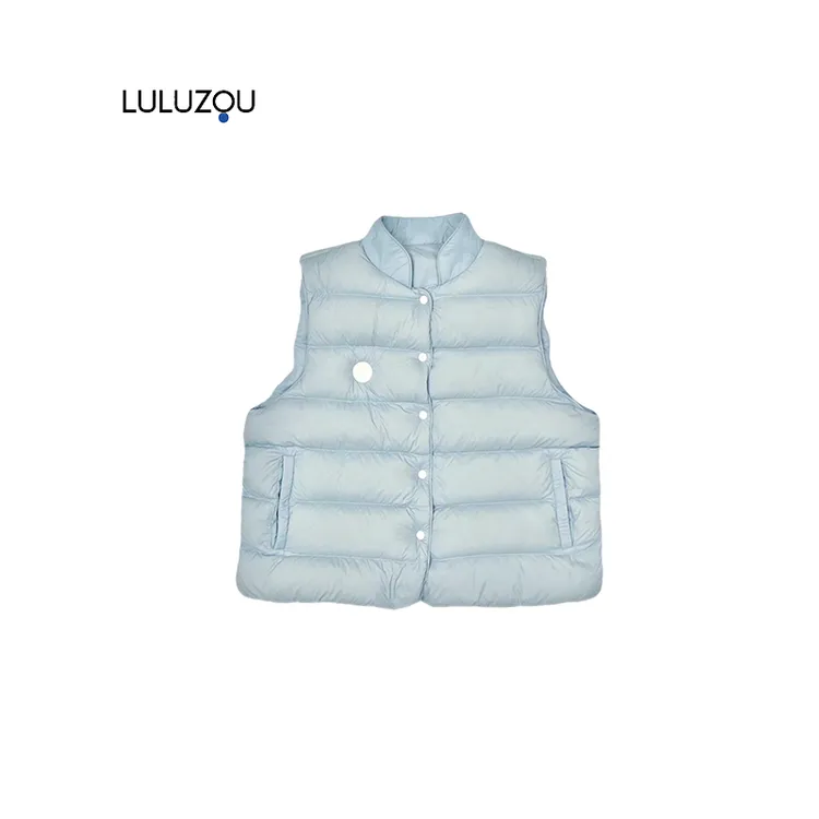 luluzou超柔软泡芙立领羽绒舒适轻便背心开衩内胆超轻马甲8800