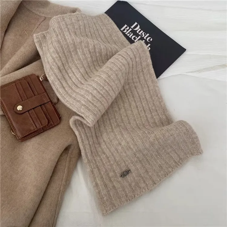 冬上新小众针织厚款软糯韩式秋冬季简约短款假领堆堆领高领复古