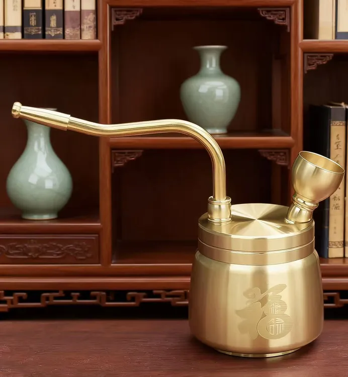 纯黄铜福字摆件复古创意家用