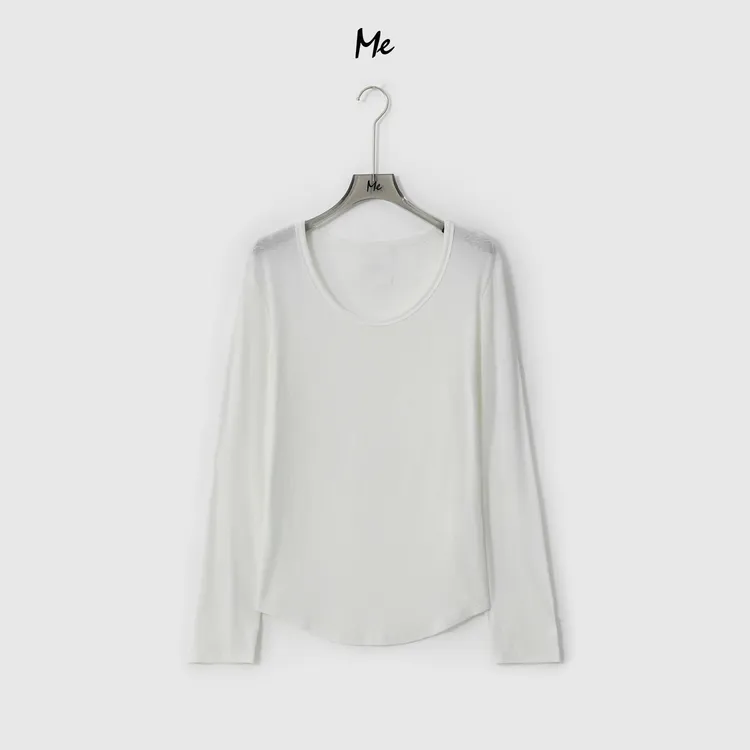 ME【奶昔防晒衫】天丝亚麻混纺超柔极简显瘦百搭时尚T恤MESA0125
