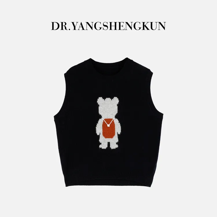 杨圣坤2025冬季新品羊毛羊绒混纺针织马夹ES25102231