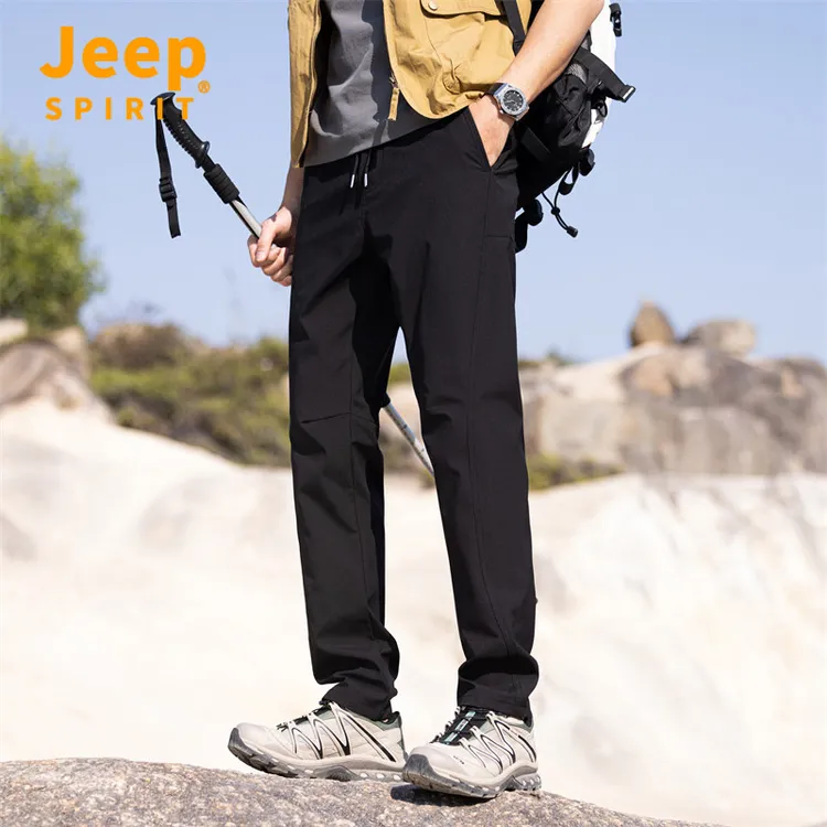 Jeep吉普冲锋裤男秋季2025新款户外防水工装战术裤子男士休闲长裤