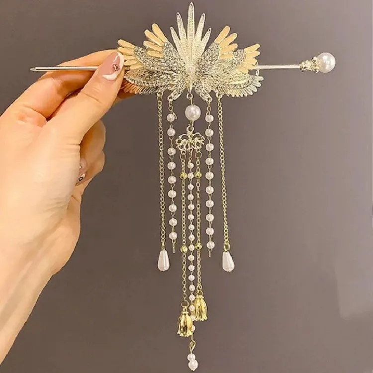 【情人节限定】珍珠流苏发簪高级感簪子新中式古雅发钗精致发饰步摇商品图