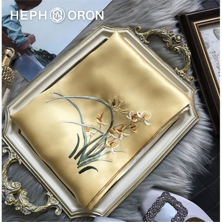 HEPHSORON苏绣丝巾礼盒送妈妈刺绣旗袍披肩百搭桑蚕丝真丝围巾