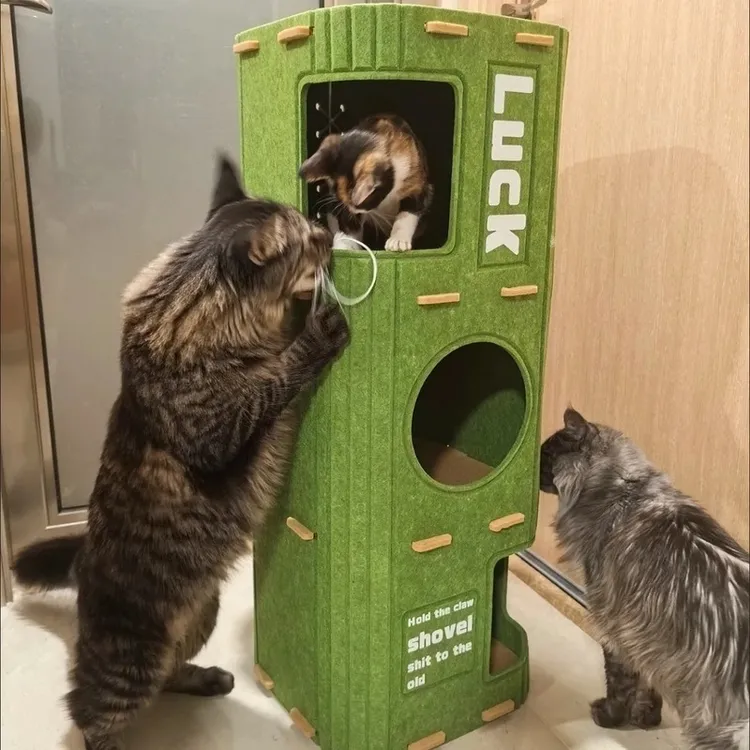 多层猫窝四季通用猫爬架猫树一体猫咪树洞冬天双层抓板封闭猫屋