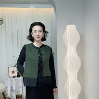 小敏推荐 秋季新款高端双面穿油丝提花国风马甲
