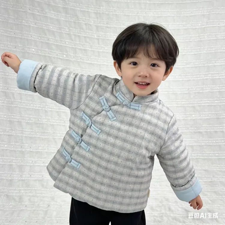 2025新款儿童棉服棉花棉袄男童拜年服冬装宝宝花棉袄中式棉服儿童