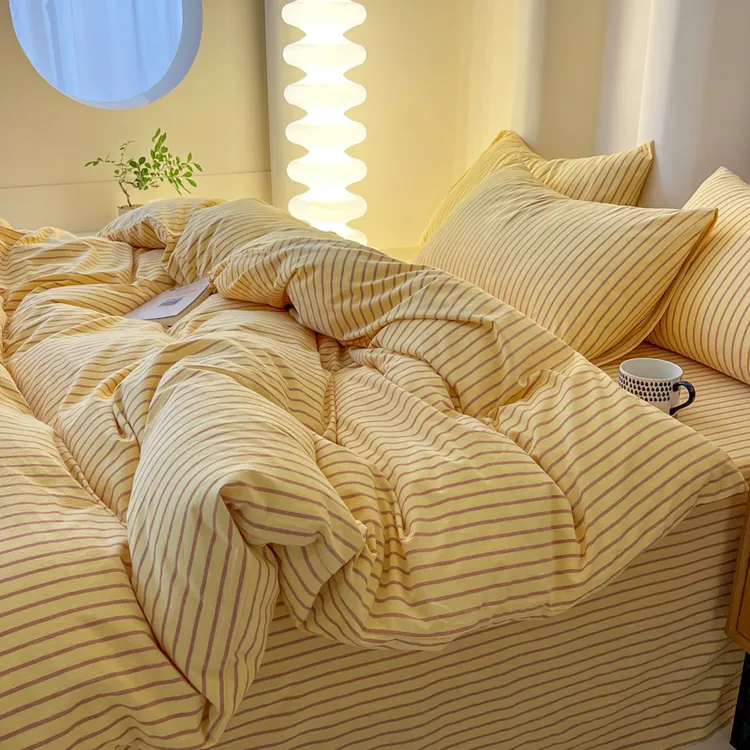 2025新款色织水洗棉简约系列被套学生宿舍棉被套被罩单件-单被套