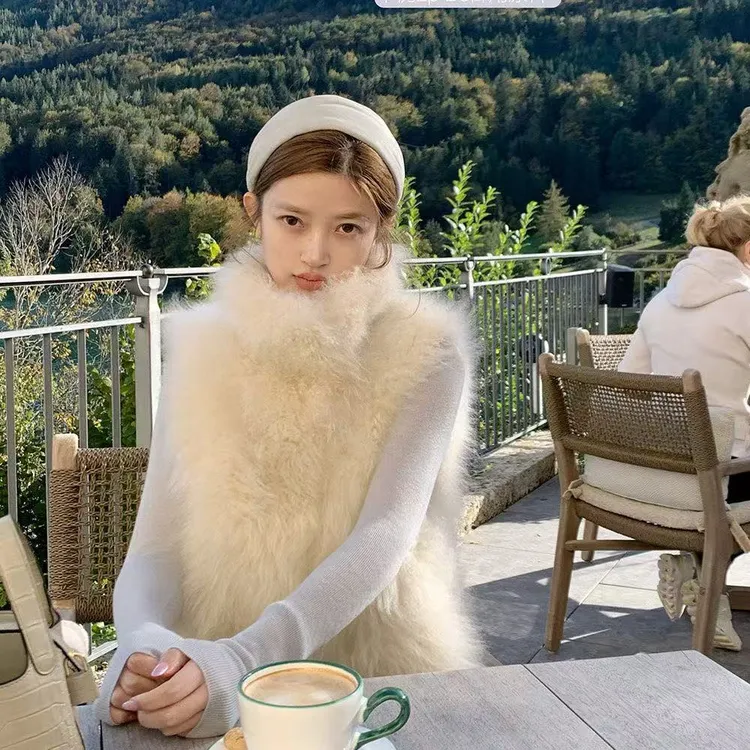 人造皮草 氛围感立体挺括落肩不挑身高百搭马甲环保毛毛坎肩