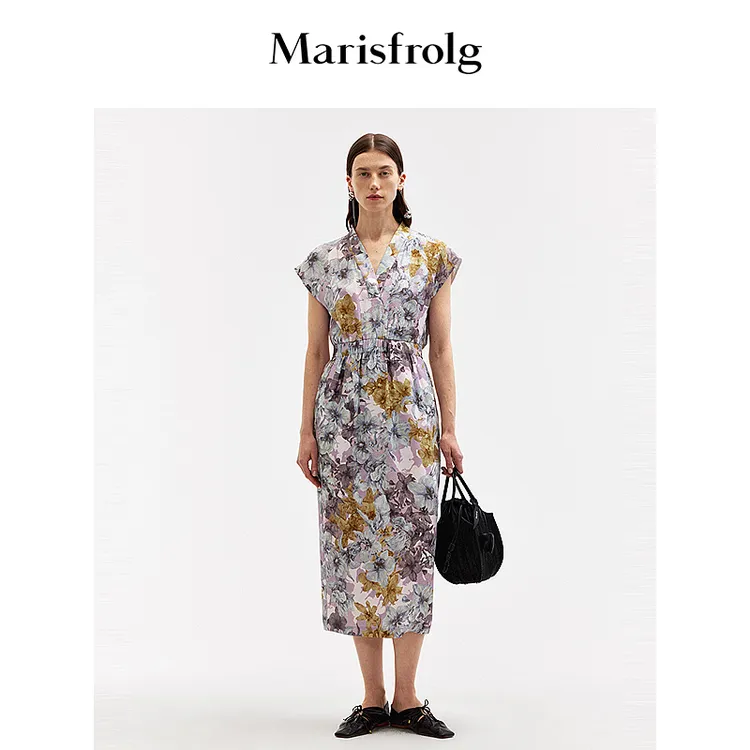 【新能量裙像】Marisfrolg/玛丝菲尔繁花系列新款连衣裙A1EG22266