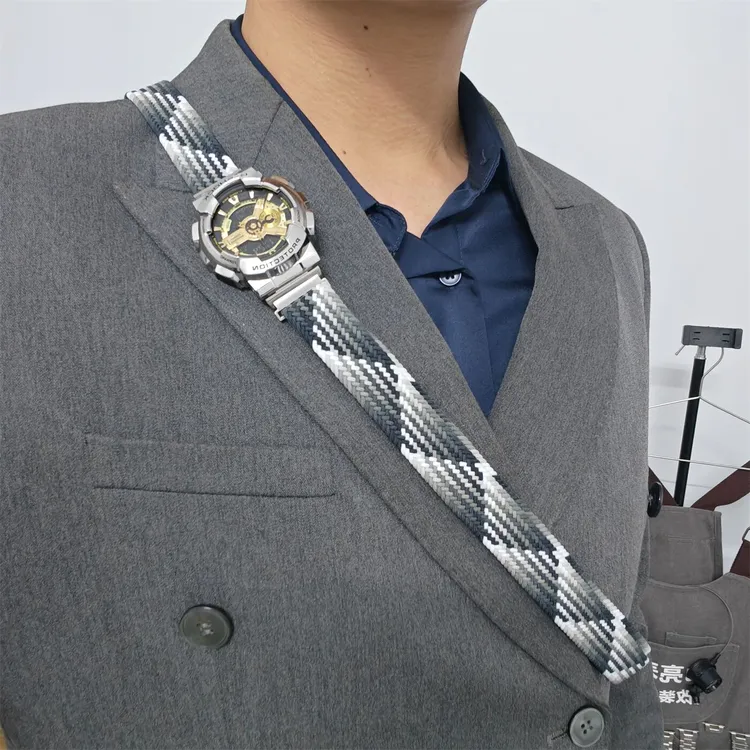 适配卡西欧GA110黑金手表斜挎表带GA100肩挎斜挎运动弹力尼龙表带