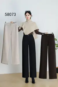 格调美美 58073 秋冬季加厚款直筒裤休闲裤阔腿裤