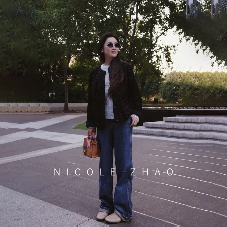 （预售）【贵姐NICOLE】超显高高定宽松气质时尚舒适牛仔裤5NKN021