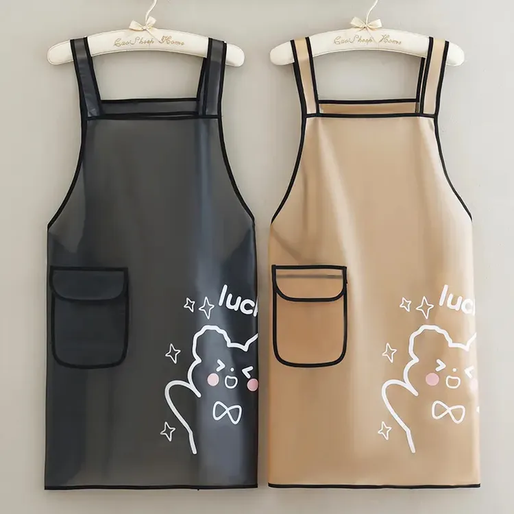 免洗围裙厨房专用防水防油罩衣家用做饭围腰无袖做家务餐饮工作服