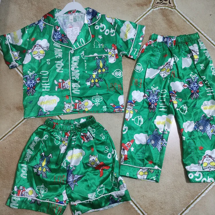 三件套睡衣家居服套装奥特曼休闲印花夏款时尚