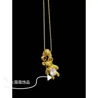 铜合金项链 小众设计可爱小熊项链-5209
