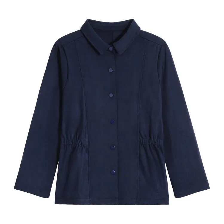 2025新款麂皮绒商务经典收腰风衣便利休闲外套0699-25