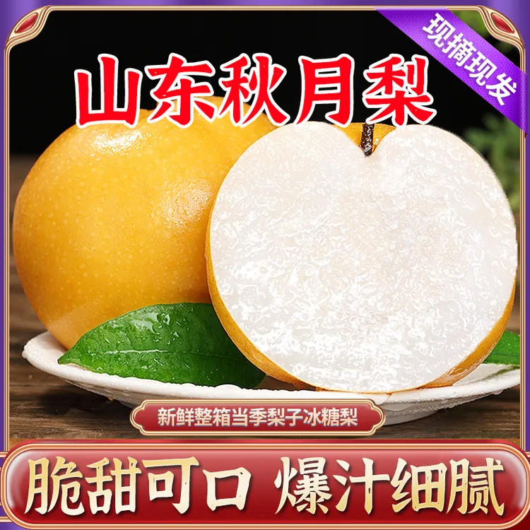 【网红秋月梨】正宗山东整箱当季梨子冰糖梨中秋礼盒甜梨送礼脆甜