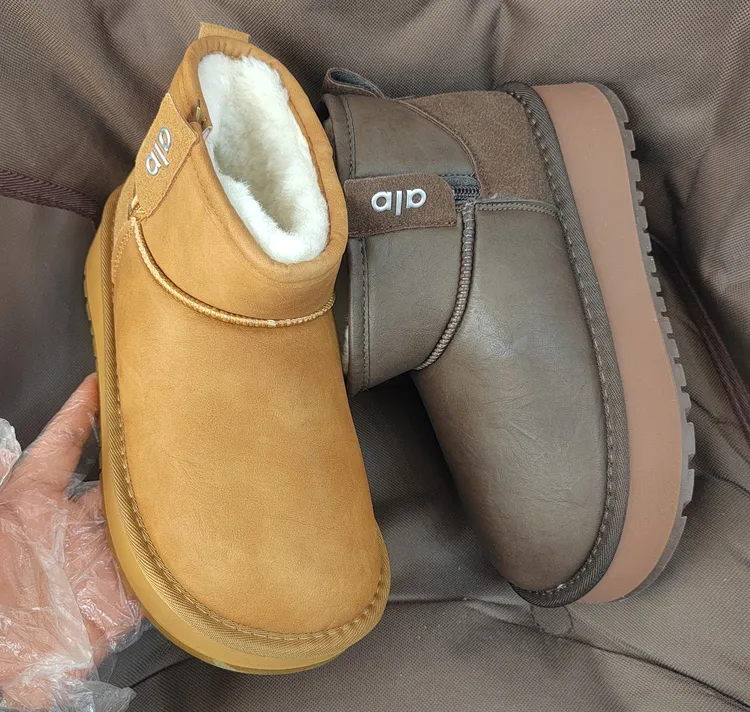 爆款雪地靴冬季加绒加厚保暖短筒厚底防水002