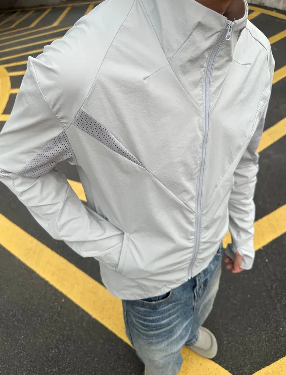 【EME】网眼原纱防晒服立领休闲跑步运动户外长袖轻量薄款显瘦型男