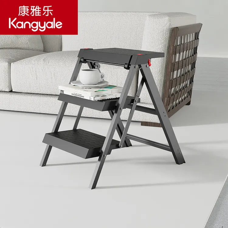 康雅乐折叠梯小型便携加厚铝合金室内简约伸缩楼梯多功能可折叠梯