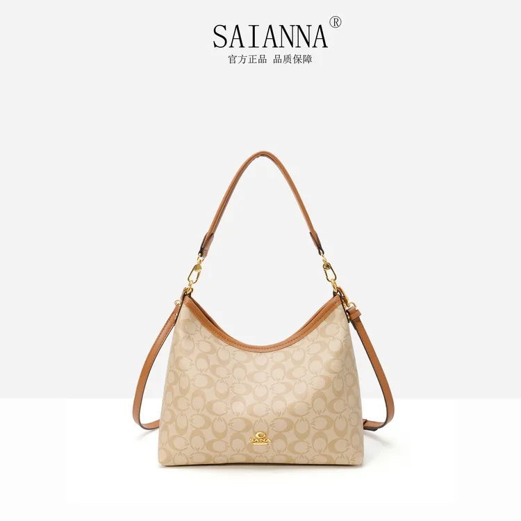 SAIANNA赛安娜大容量通勤托特包2025新款时尚轻奢高级感单肩大包