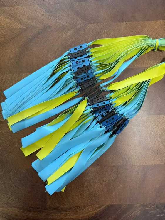 2012锥度蓝黄双硫化扁皮筋防冻耐用回弹好户外竞技暴力型特价