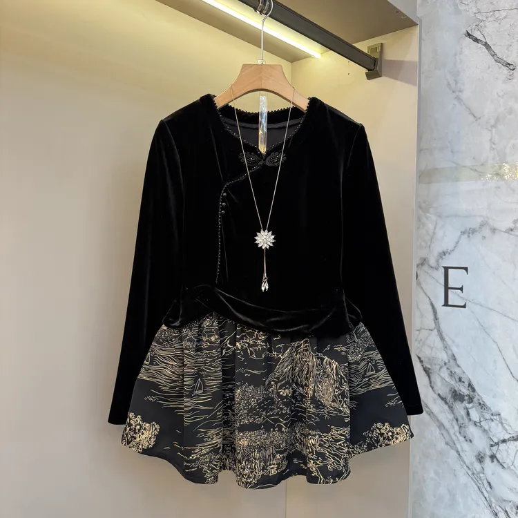 2025高级感设计感新中式轻奢气质秋款盘扣显瘦时尚百搭上衣2507