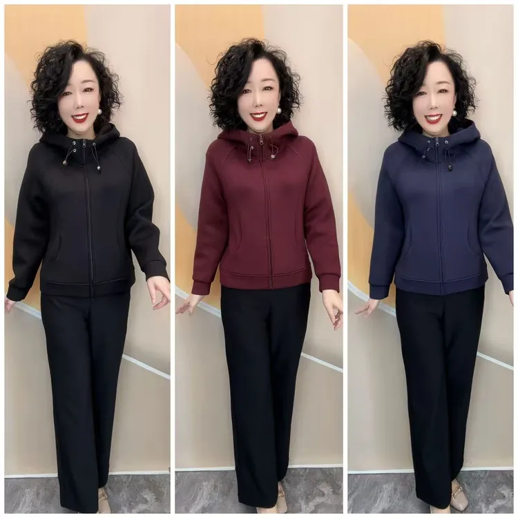 639新款纯色百搭高弹力不加衬时尚大方休闲外套，衣长60