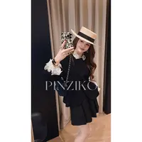 【PINZIKO】南韩千金~法式精致双排扣纯色西显瘦收腰廓形外套TJE161
