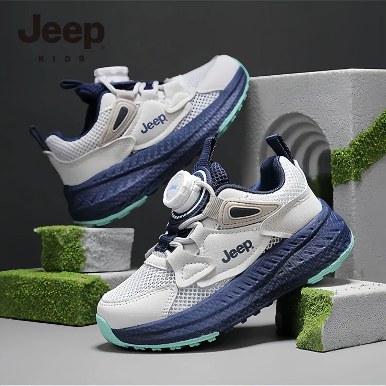 【碳板科技】jeep男女童网面运动鞋春秋透气耐磨儿童跑鞋男孩登山鞋