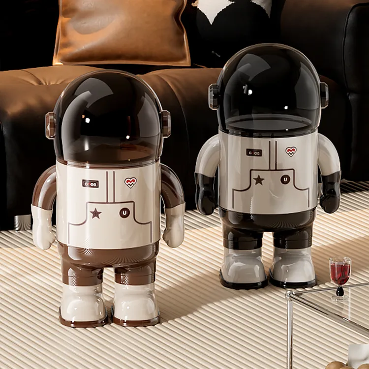 【沙沙专属】朵盼潮流太空人垃圾桶家用大容量翻盖式垃圾筒新款高颜值摆件纸篓