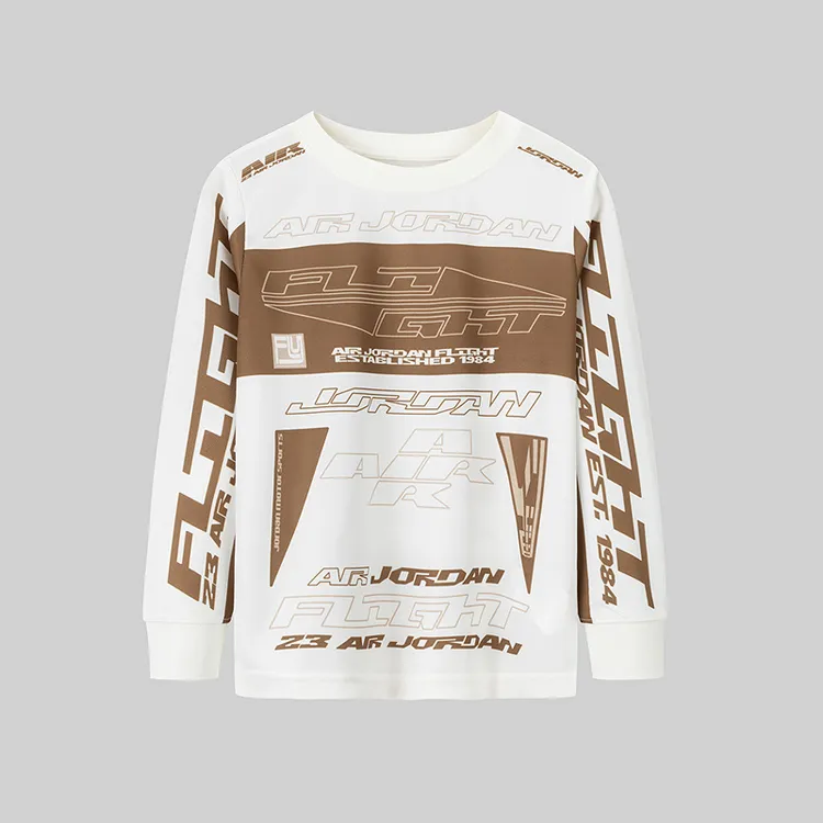 AIR JORDAN儿童印花长袖上衣秋新款柔软套头衫卫衣D278