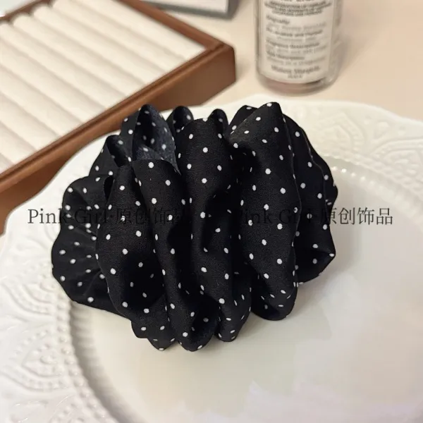 Pink Girl  X609气质百搭波点简约高马尾竖夹香蕉夹发夹发饰商品图