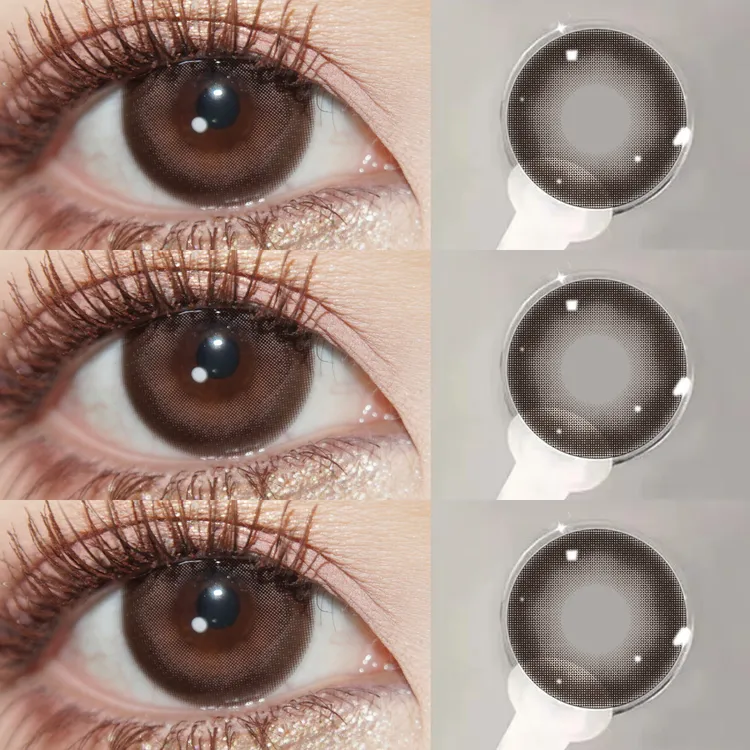 糖心奶栗欧巴兰美瞳半年抛自然水润舒适棕色大直径隐形眼镜dp