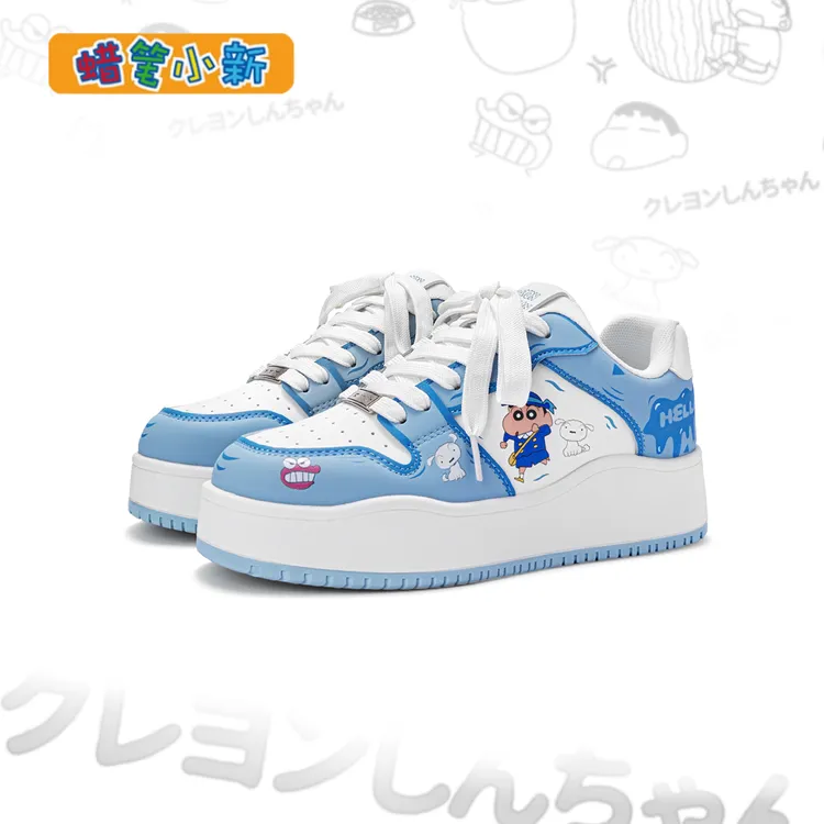 蜡笔小新鞋子男款爆款2025新款秋季5厘米增高鞋时尚情侣百搭板鞋