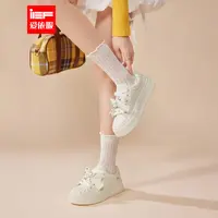 IEF/爱依服时尚女鞋2025秋季新款法式甜美休闲百搭低帮厚底小白鞋