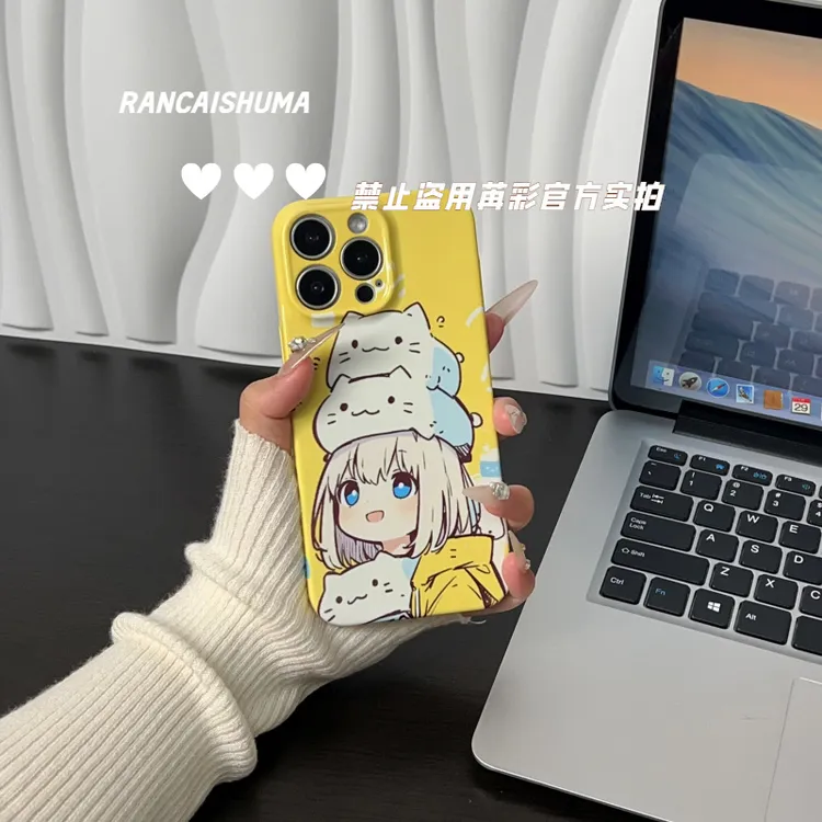 哈基米女孩适用苹果小米151413华为p806050pro女生专用防摔手机壳