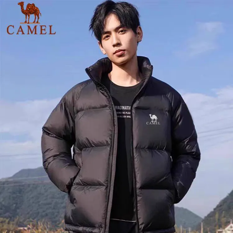 骆驼街男士火山羽绒服冬季新款轻薄立领时尚新国标50绒白鸭绒女款