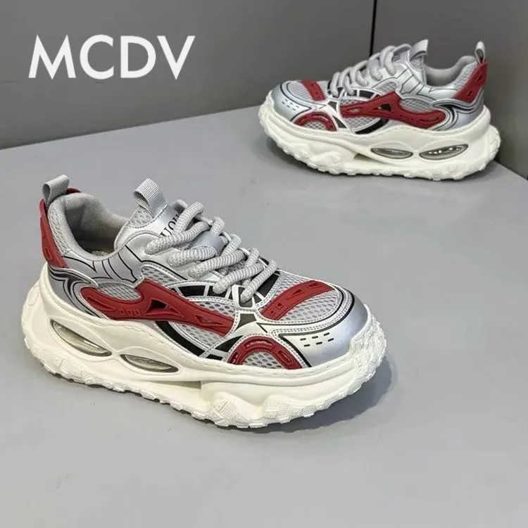 欧洲站潮牌男鞋2025夏季网面透气老爹鞋男士厚底这网红爆款运动鞋