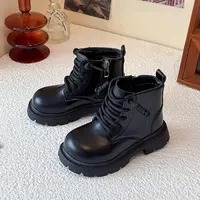 【断码】童鞋25秋季新款儿童靴子男童休闲马丁靴女童英伦风短靴363
