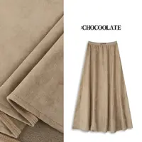 ：CHOCOOLATE麂皮绒A字长裙CCLSKXKL02900