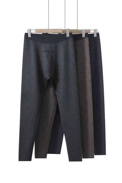 男士无痕印花一裤两穿轻奢保暖裤